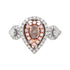 0.24ct Pink Diamond Ring with 0.77tct Diamonds set in 14K Two Tone Gold