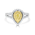 0.48ct Yellow Diamond Ring with 0.55tct Diamonds set in 14K Two Tone Gold