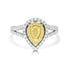 0.48ct Yellow Diamond Ring with 0.55tct Diamonds set in 14K Two Tone Gold