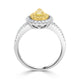 0.48ct Yellow Diamond Ring with 0.55tct Diamonds set in 14K Two Tone Gold