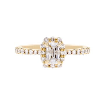 0.50ct Diamond Ring With 0.50tct Diamonds Set In 14K Yellow Gold