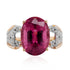 5.42ct Rubellite ring with 0.15tct diamonds set in 14K two tone gold
