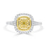 0.11tct Yellow Diamonds Rings With 0.52tct Diamonds Set In 18kt Two Tone Gold