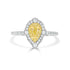 0.22tct Yellow Diamond Ring with 0.34tct Diamonds set in 14K Two Tone gold