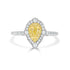 0.22tct Yellow Diamond Ring with 0.34tct Diamonds set in 14K Two Tone gold
