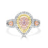 0.13tct Pink Diamond Ring with 0.5tct Diamonds set in 14K Two Tone gold