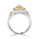 0.13tct Pink Diamond Ring with 0.5tct Diamonds set in 14K Two Tone gold