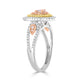 0.13tct Pink Diamond Ring with 0.5tct Diamonds set in 14K Two Tone gold