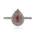 0.43ct Pink Diamond Rings with 0.16tct diamonds set in 18K two tone gold