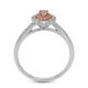 0.43ct Pink Diamond Rings with 0.16tct diamonds set in 18K two tone gold