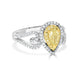 0.51tct Yellow Diamond Ring with 0.41tct Diamonds set in 14K Two Tone Gold