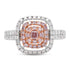 0.12Ct Pink Diamond Ring With 0.79Tct Diamonds In 18K Two Tone Gold