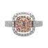 0.14Ct Pink Diamond Ring With 0.73Tct In 18K Two Tone Gold