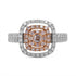 0.14Ct Pink Diamond Ring With 0.73Tct In 18K Two Tone Gold