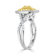 0.15tct Yellow Diamond Ring with 0.75tct Diamonds set in 14K Two Tone gold