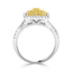 0.15ct Yellow Diamond Rings with 0.75tct Diamond set in 14K Two Tone Gold