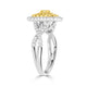 0.15ct Yellow Diamond Rings with 0.75tct Diamond set in 14K Two Tone Gold