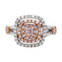 0.19Ct Yellow Diamond Ring With 0.70Tct Diamond Accents In 18K Two Tone Gold