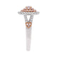 0.19Ct Yellow Diamond Ring With 0.70Tct Diamond Accents In 18K Two Tone Gold