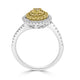 0.20tct Yellow Diamond ring with 0.59tct diamonds set in 18K two tone gold