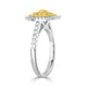 0.12ct Yellow Diamond Ring with 0.83tct Diamonds set in 14K Two Tone Gold