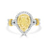 0.12ct Yellow Diamond Ring with 0.88tct Diamonds set in 14K Two Tone Gold