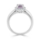 1.35ct Sapphire Rings  with 0.18tct diamonds set in 14KT white gold
