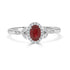 0.65Ct Ruby Ring With 0.09Tct Diamonds Set In 18K White Gold