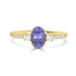 1.23ct Sapphire Rings with 0.25tct diamonds set in 14KT yellow gold