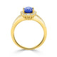1.81ct Sapphire Ring with 0.36tct Diamonds set in 14K Yellow Gold