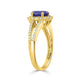 1.81ct Sapphire Ring with 0.36tct Diamonds set in 14K Yellow Gold