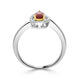 0.60ct Ruby Ring With 0.10tct Diamonds Set In 18K Two Tone Gold