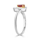 0.60ct Ruby Ring With 0.10tct Diamonds Set In 18K Two Tone Gold