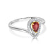0.60ct Ruby Ring With 0.10tct Diamonds Set In 18K Two Tone Gold