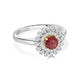 0.64Ct Ruby Ring With 0.14Tct Diamonds Set In 18K Two Tone Gold