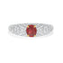0.59Ct Ruby Ring With 0.29Tct Diamonds Set In 18K Two Tone Gold