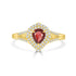 0.58Ct Ruby Ring With 0.23Tct Diamonds Set In 18K Yellow Gold
