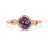 1.37ct Sapphire Rings with 0.11tct diamonds set in 14KT rose gold