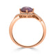 1.37ct Sapphire Rings with 0.11tct diamonds set in 14KT rose gold