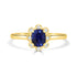 1.08ct Sapphire Ring with 0.08tct Diamonds set in 14K Yellow Gold