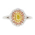 0.28ct Yellow Diamond Ring With 0.45tct Diamonds Set In 18K Two Tone Gold