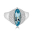 2.85ct Aquamarine ring with 0.23tct diamonds set in 14K white gold