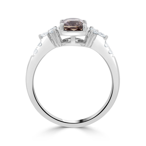 1.58ct Sapphire Rings with 0.24tct diamonds set in 14KT white gold