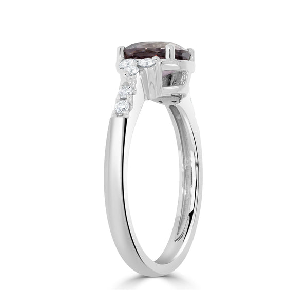 1.58ct Sapphire Rings with 0.24tct diamonds set in 14KT white gold