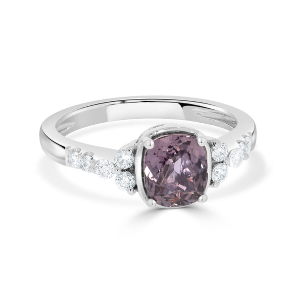 1.58ct Sapphire Rings with 0.24tct diamonds set in 14KT white gold