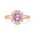 1.51ct Sapphire Rings  with 0.13tct diamonds set in 14KT rose gold