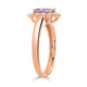 1.51ct Sapphire Rings  with 0.13tct diamonds set in 14KT rose gold