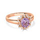 1.51ct Sapphire Rings  with 0.13tct diamonds set in 14KT rose gold