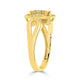 0.98ct Sapphire Rings with 0.10tct diamonds set in 14KT yellow gold