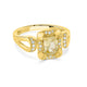 0.98ct Sapphire Rings with 0.10tct diamonds set in 14KT yellow gold
